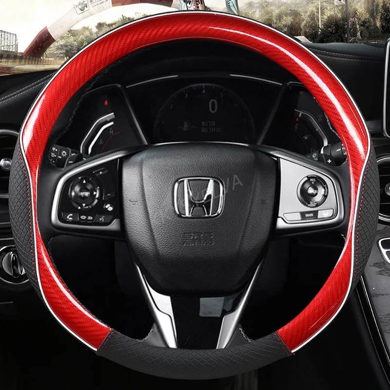 38 см Карбон волокно кожаное рулевое колесо чехлы на сиденья для Honda Accord City Civic Fit Brio CRV вариабельности сердечного ритма Mobilio аксессуары Odyssey
38 см Карбон волокно кожаное рулевое колесо чехлы на сиденья для Honda Accord City Civic Fit Brio CRV вариабельности сердечного ритма Mobilio аксессуары Odyssey