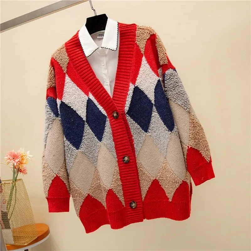 2020 Spring and Autumn New Fashion Temperament Cardigan Coat Women's Knit Sweater Sweater Loose Outer Wear V-neck Shirt Padded
2020 Spring and Autumn New Fashion Temperament Cardigan Coat Women's Knit Sweater Sweater Loose Outer Wear V-neck Shirt Padded