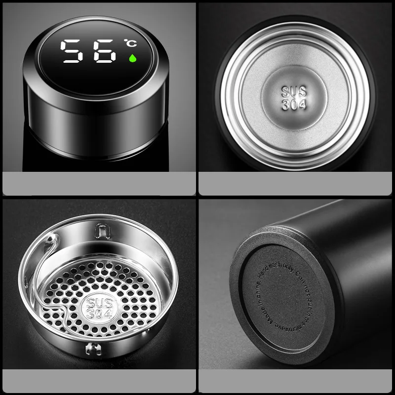 Smart Insulation Cup Water Bottle Led Digital Temperature Display Stainless Steel Thermal Mugs Intelligent Insulation Cups 500ML
Smart Insulation Cup Water Bottle Led Digital Temperature Display Stainless Steel Thermal Mugs Intelligent Insulation Cups 500ML