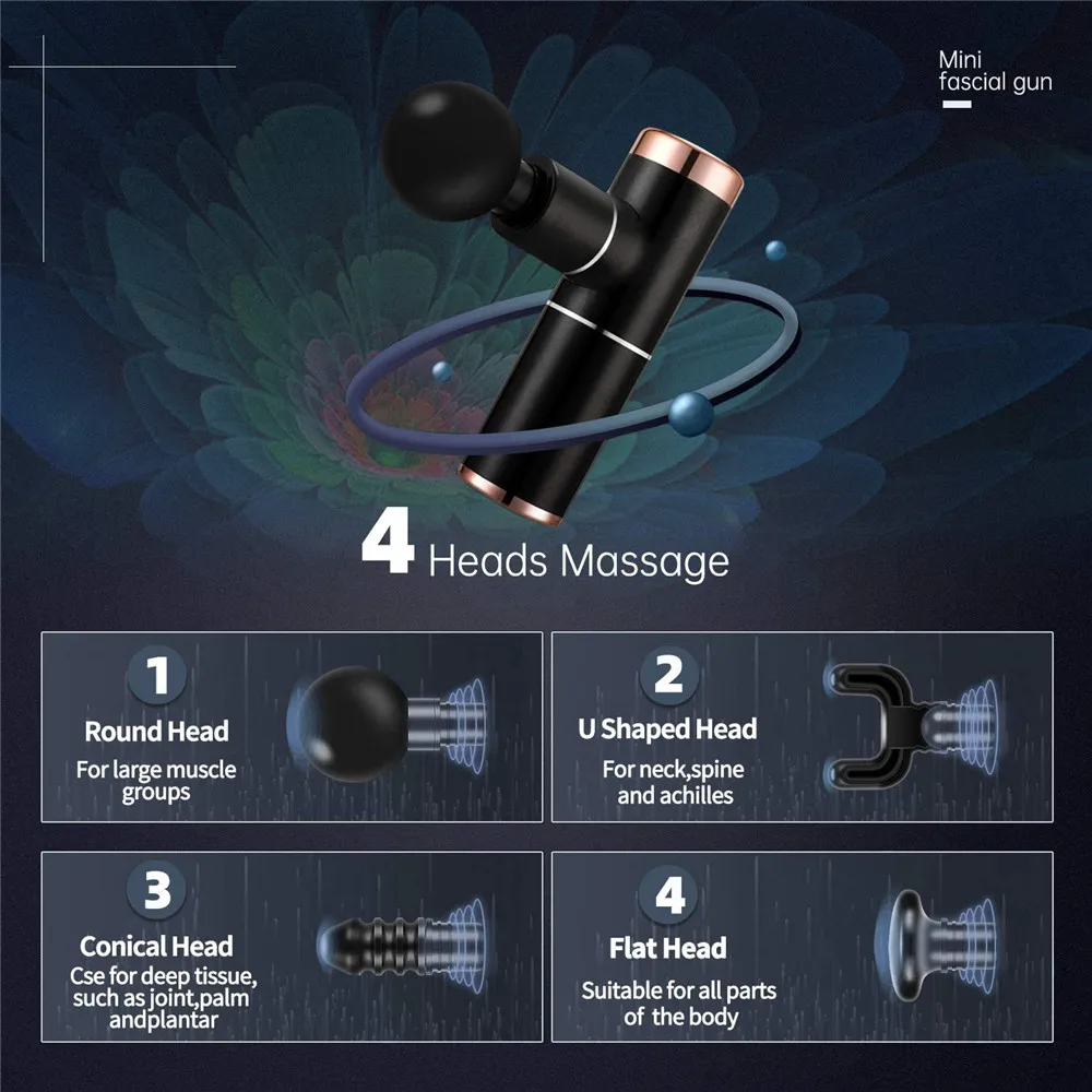 Mini Portable High Frequency Massage Gun Muscle Relax Body Relax Electric Massager Pain Body Slimming Muscle Shaping Fitness
Mini Portable High Frequency Massage Gun Muscle Relax Body Relax Electric Massager Pain Body Slimming Muscle Shaping Fitness