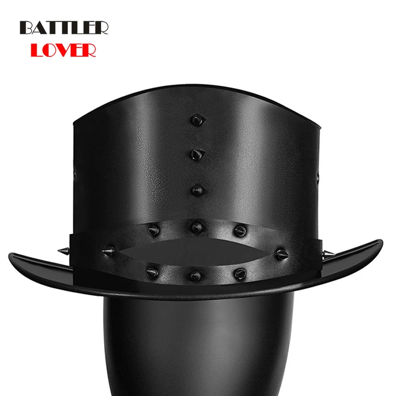 2021 Steampunk Gothic Costume Accessories Anime Props Halloween Plague Doctor Cosplay Riveted PU Leather Adult Black Steeple Hat
2021 Steampunk Gothic Costume Accessories Anime Props Halloween Plague Doctor Cosplay Riveted PU Leather Adult Black Steeple Hat