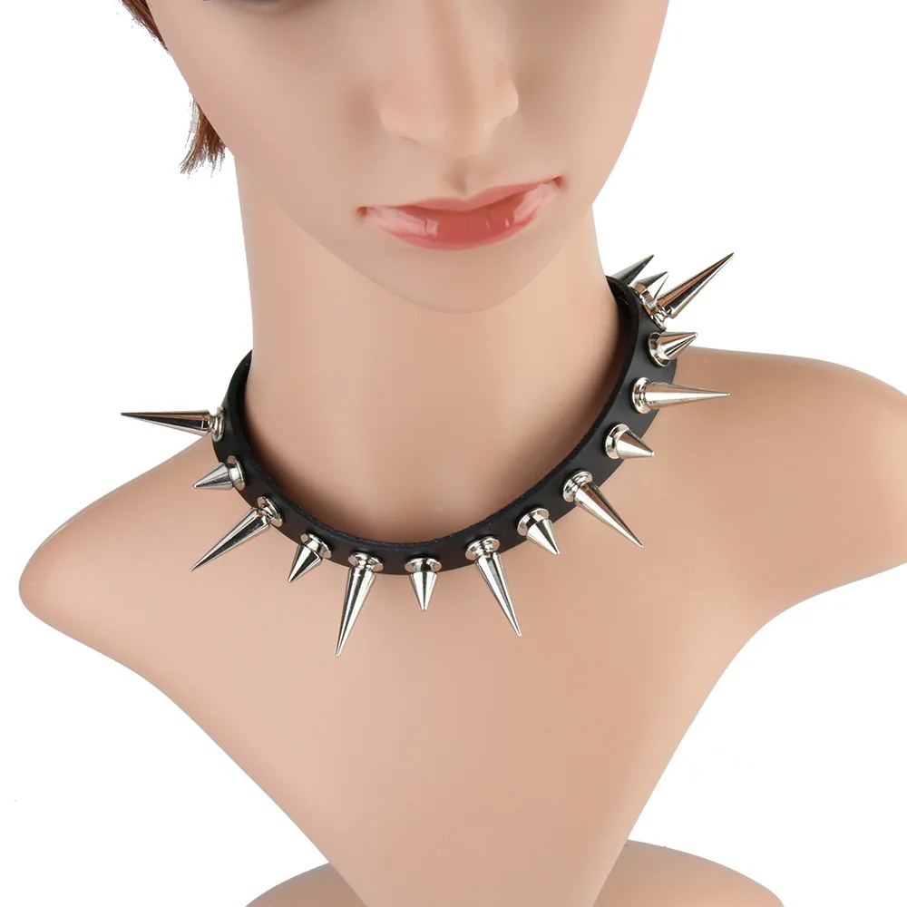 Gothic Spike Studded Collar Necklace Punk Rock Genuine Leather Choker Collar Necklace for Women, Teens Girls, Sister
Gothic Spike Studded Collar Necklace Punk Rock Genuine Leather Choker Collar Necklace for Women, Teens Girls, Sister