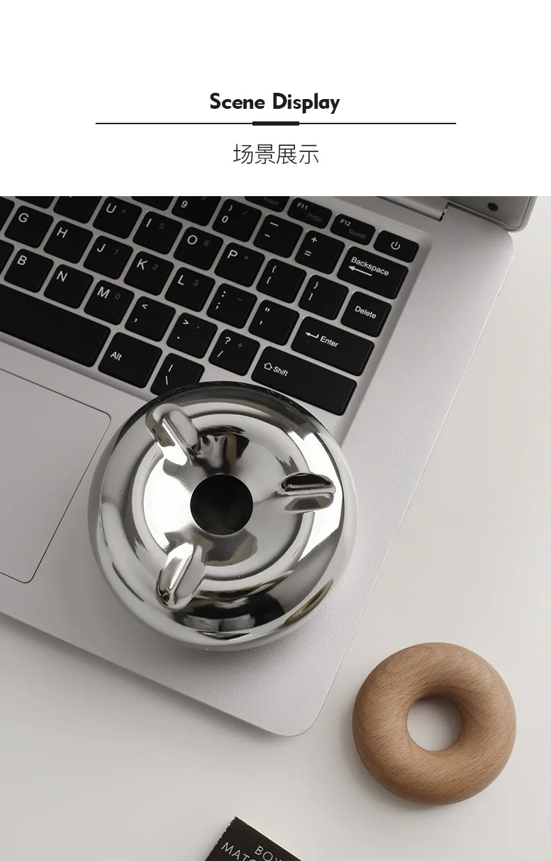 Light Luxury Stainless Steel Ashtray Ins Wind-Proof Fly Ash Cigarette Saucer Creative Ornaments Behanmei Donut Shape
Light Luxury Stainless Steel Ashtray Ins Wind-Proof Fly Ash Cigarette Saucer Creative Ornaments Behanmei Donut Shape