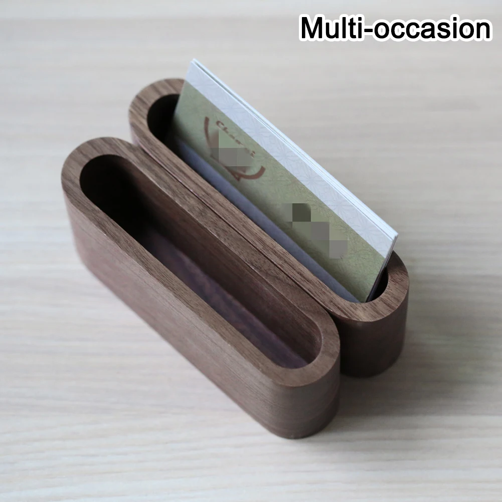 Solid Wood Wooden Business Card Case Black Walnut Holder Desk Table Top Business Cards Display Stand for Exhibition Home Office
Solid Wood Wooden Business Card Case Black Walnut Holder Desk Table Top Business Cards Display Stand for Exhibition Home Office