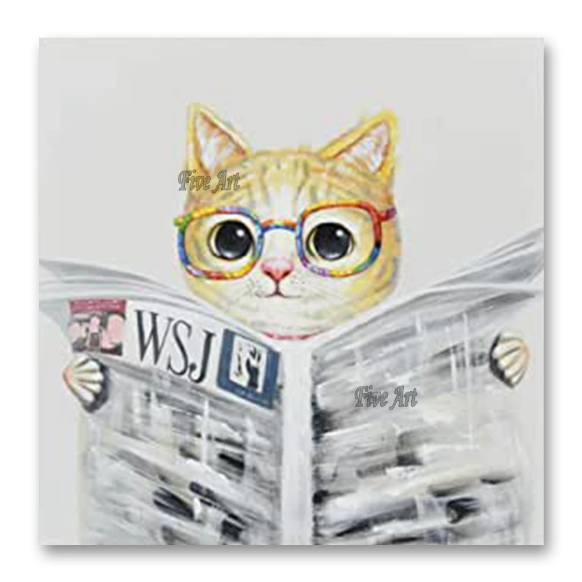 Modern Children's Gift Hand-painted Lovely Pet Cat Picture Canvas Oil Painting Wall Art Unframed Hot Sell Animal Wall Paintings
Modern Children's Gift Hand-painted Lovely Pet Cat Picture Canvas Oil Painting Wall Art Unframed Hot Sell Animal Wall Paintings