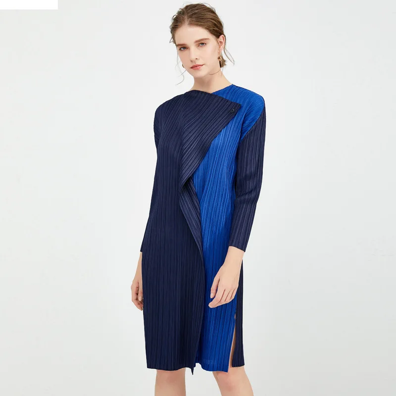 Luxury Ruffles Pleated Dress Women Spring Autumn Long Sleeve Fake Two-piece Patchwork Draped Robe Office Lady Work Wear Clothes
Luxury Ruffles Pleated Dress Women Spring Autumn Long Sleeve Fake Two-piece Patchwork Draped Robe Office Lady Work Wear Clothes