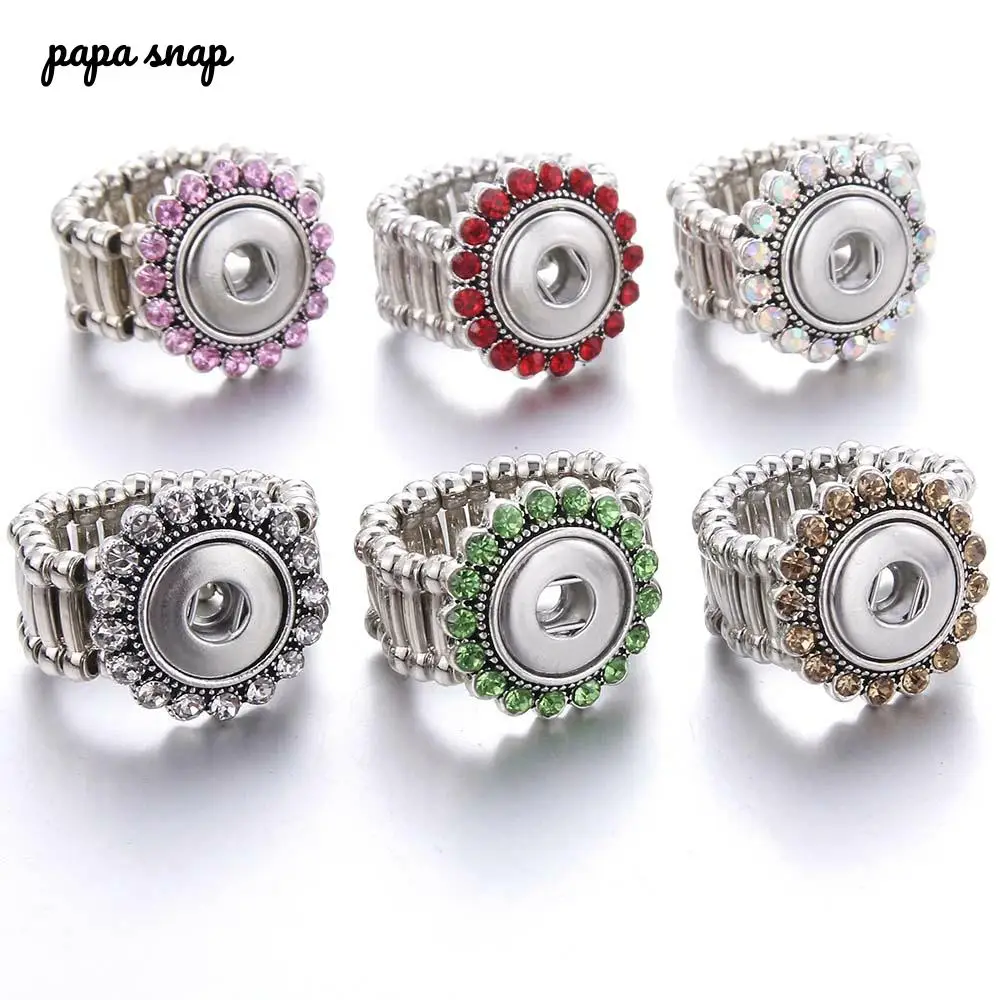 Wholesale Snap Buttons Rings 12mm Crystal rhinestone Metal snap ring adjustable flexible Rings fit 12mm Snaps jewelry for women
Wholesale Snap Buttons Rings 12mm Crystal rhinestone Metal snap ring adjustable flexible Rings fit 12mm Snaps jewelry for women