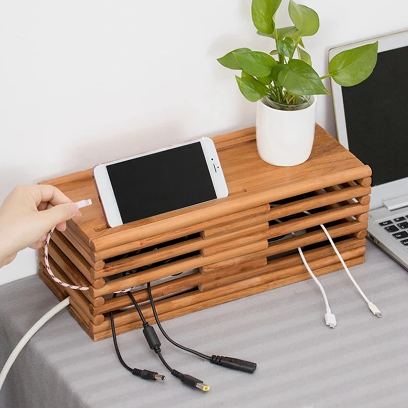 Wooden Charging Cable Storage Box Power Cord Power Strip Boxes Tidy Desk Kids Organizer Pets Welcome Desk TV for PC Home
Wooden Charging Cable Storage Box Power Cord Power Strip Boxes Tidy Desk Kids Organizer Pets Welcome Desk TV for PC Home