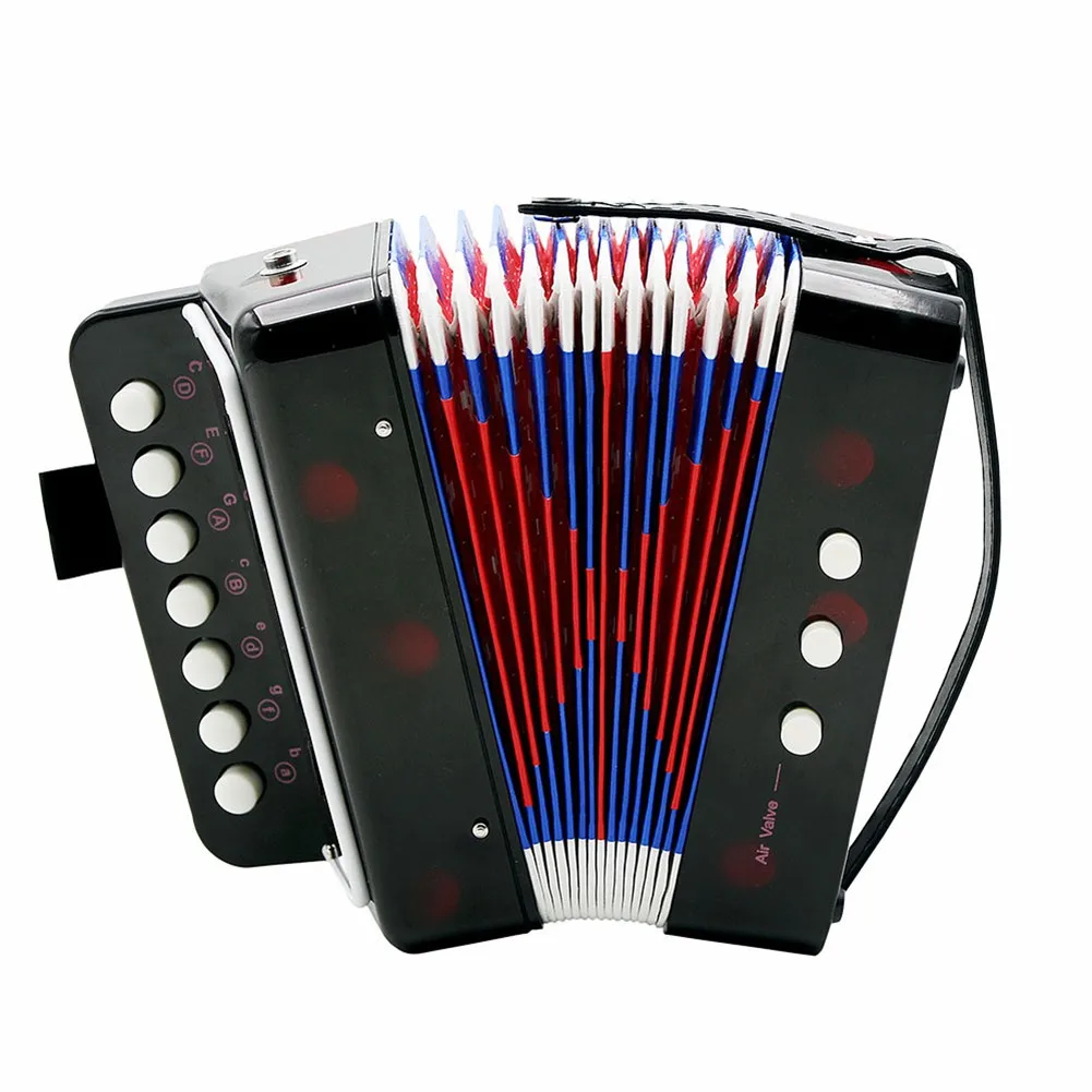 7 Keys 3 Buttons Mini Accordion Durable ABS Engineering Plastic Children Educational Toy Accordion Toy Musical Instrument Gift
7 Keys 3 Buttons Mini Accordion Durable ABS Engineering Plastic Children Educational Toy Accordion Toy Musical Instrument Gift