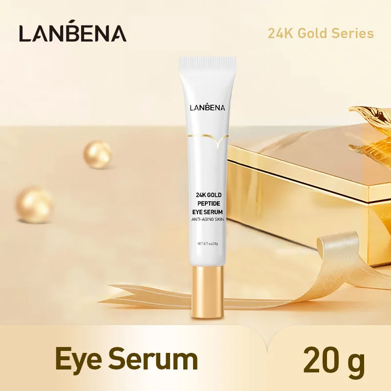 LANBENA 24K Gold Peptide Anti Aging Eye Serum Eliminate Fine Lines Tighten Lifting Skin Remove Dark Circles Eye Bags Skin Care 
LANBENA 24K Gold Peptide Anti Aging Eye Serum Eliminate Fine Lines Tighten Lifting Skin Remove Dark Circles Eye Bags Skin Care