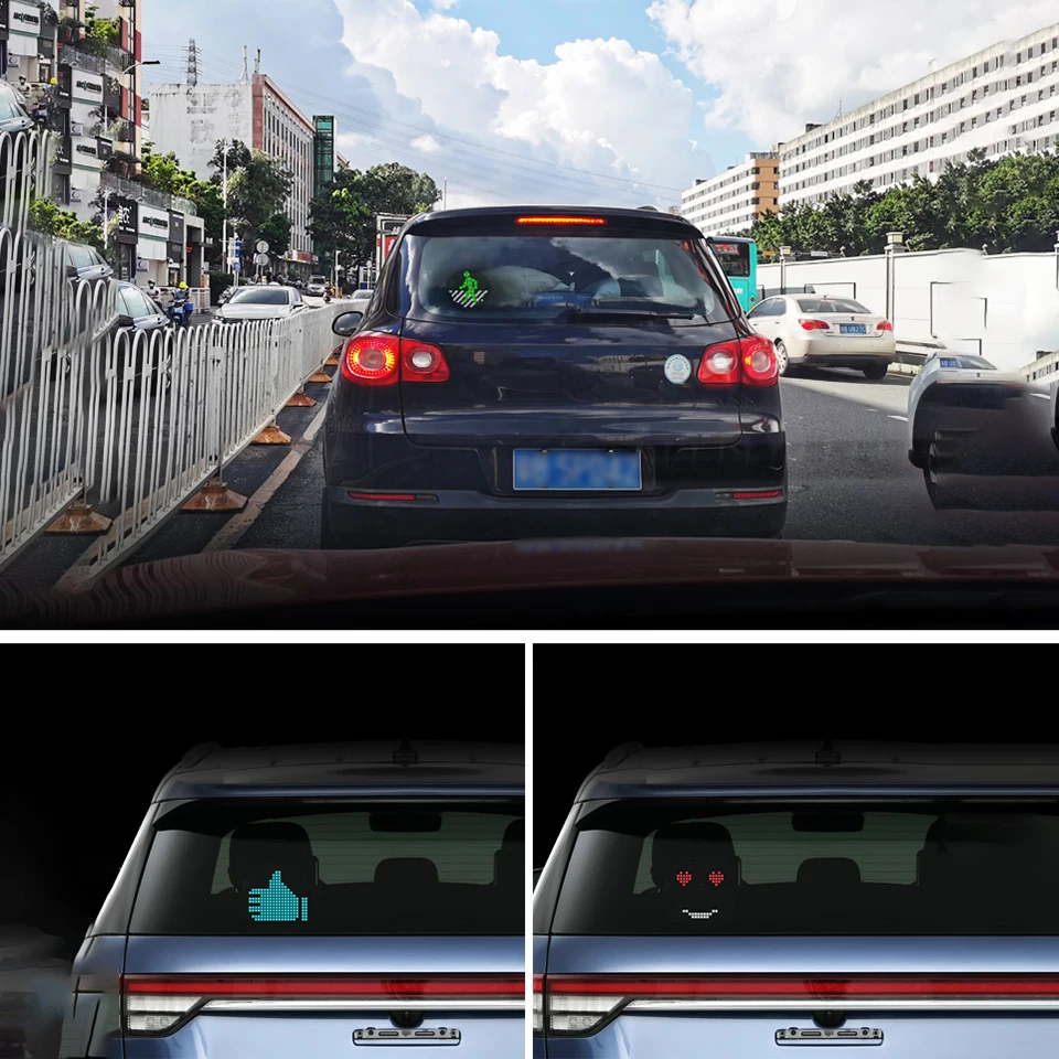 Vjoycar Wireless Car Sign LED Funny Emotion Mark Programmable Message Display Board Car Accessory Fit for IOS Android Siri Voice
Vjoycar Wireless Car Sign LED Funny Emotion Mark Programmable Message Display Board Car Accessory Fit for IOS Android Siri Voice