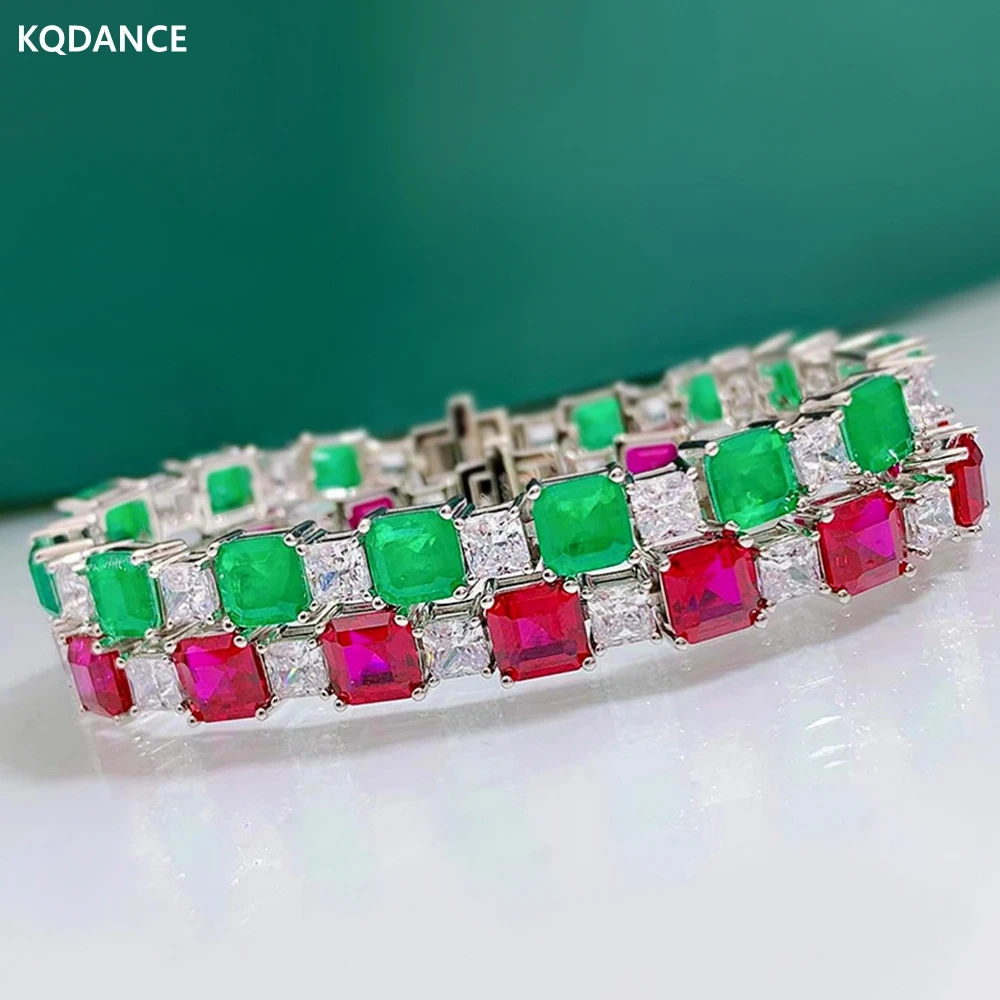 Женский браслет из серебра 925 пробы, с искусственным Изумрудом и Рубином
Женский браслет из серебра 925 пробы, с искусственным Изумрудом и Рубином