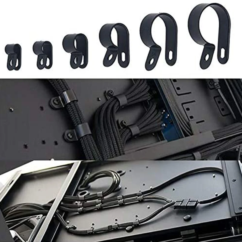 Pack of 200 Black Nylon R Clips Screw Fastening Cable Clamps Type P Wire Clamps Cable Clamps for Cable Management
Pack of 200 Black Nylon R Clips Screw Fastening Cable Clamps Type P Wire Clamps Cable Clamps for Cable Management