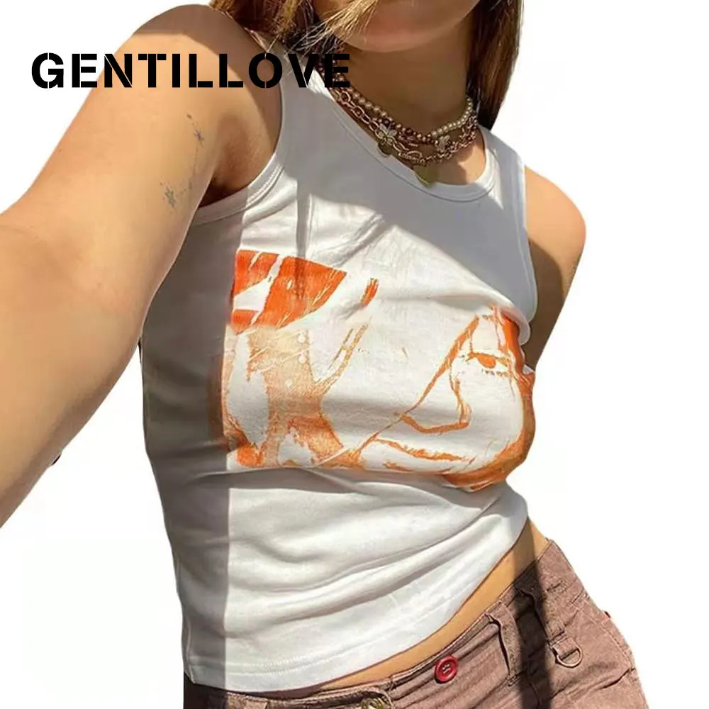 Gentillove Women Summer Y2K Sexy O-Neck Tank Top Casual Printing Streetwear Sleeveless Off Shoulder Basic Party Club Vest
Gentillove Women Summer Y2K Sexy O-Neck Tank Top Casual Printing Streetwear Sleeveless Off Shoulder Basic Party Club Vest