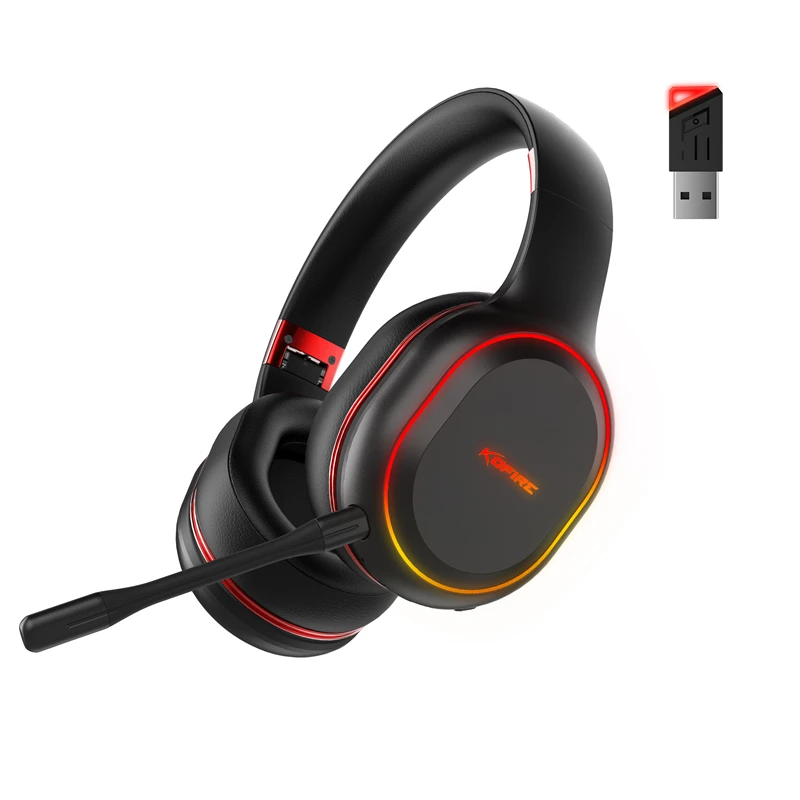 Picun UG-05 Беспроводной наушники PS4/PS5/ТВ/ПК посвященный геймер с микрофоном RBG