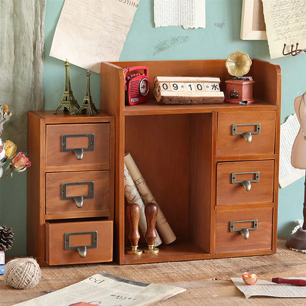 Vintage Wooden Storage Box Ornaments Drawers Multifunctional Jewelry Cosmetics Drawer Organizer Office Home Desktop Storage Box
Vintage Wooden Storage Box Ornaments Drawers Multifunctional Jewelry Cosmetics Drawer Organizer Office Home Desktop Storage Box