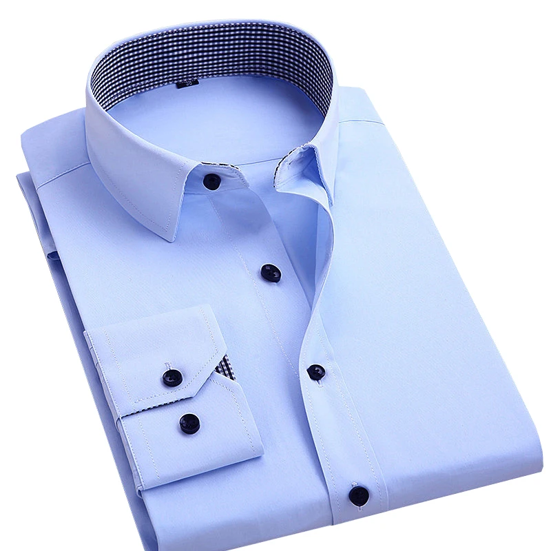 New Arrival Mens Turn-Down Collar Formal Shirts Men Long Sleeve Slim Fit Casual Shirt Mens Solid Color/Plaid Dress Shirts 
New Arrival Mens Turn-Down Collar Formal Shirts Men Long Sleeve Slim Fit Casual Shirt Mens Solid Color/Plaid Dress Shirts