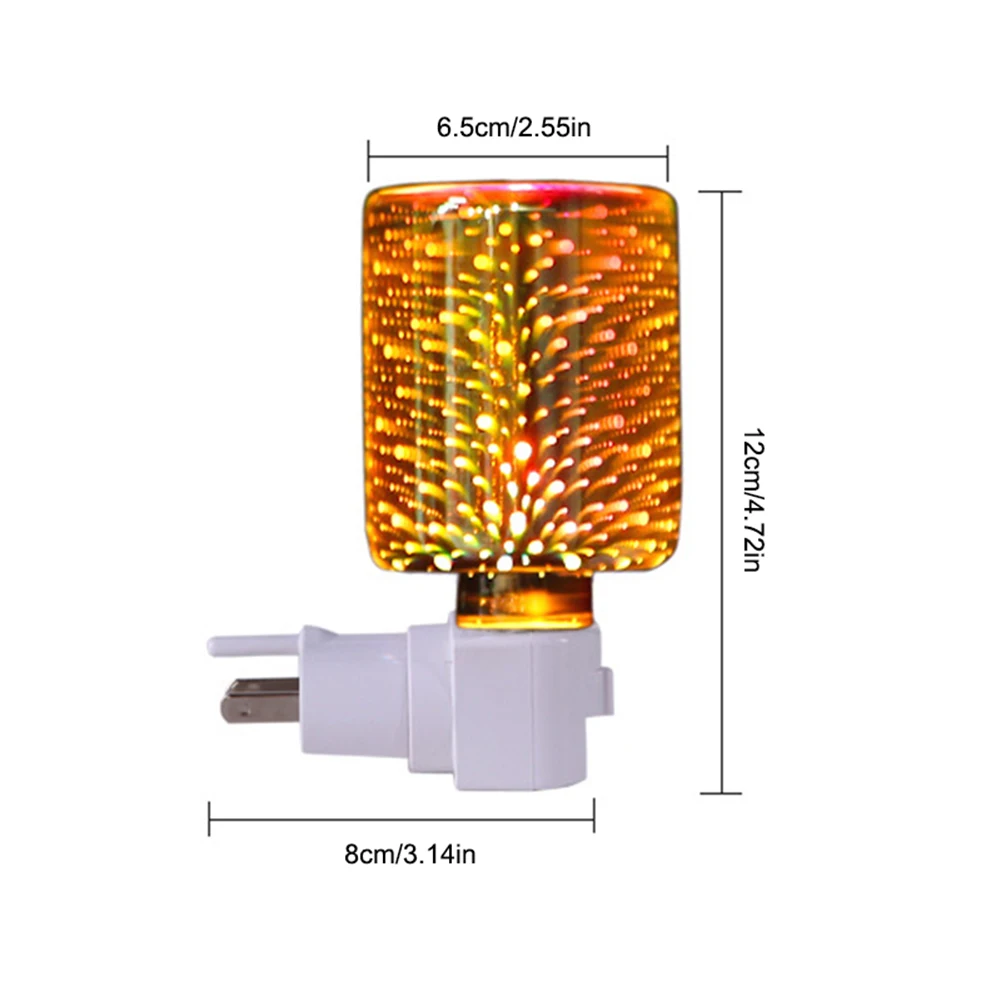 Fragrance Warmer Plug-in Safe Aromatherapy Heater Glass Wax Melt Warmer With 3D Fire-work Effect Night Light For Home Bedroom
Fragrance Warmer Plug-in Safe Aromatherapy Heater Glass Wax Melt Warmer With 3D Fire-work Effect Night Light For Home Bedroom