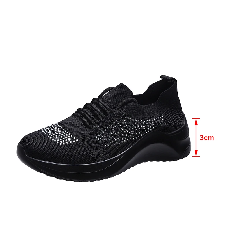 Women Sneakers Summer Plus Size 43 Breathable Knitted Women's Running Shoes Vulcanized Shoe Rhinestone Casual Lace Up
Women Sneakers Summer Plus Size 43 Breathable Knitted Women's Running Shoes Vulcanized Shoe Rhinestone Casual Lace Up