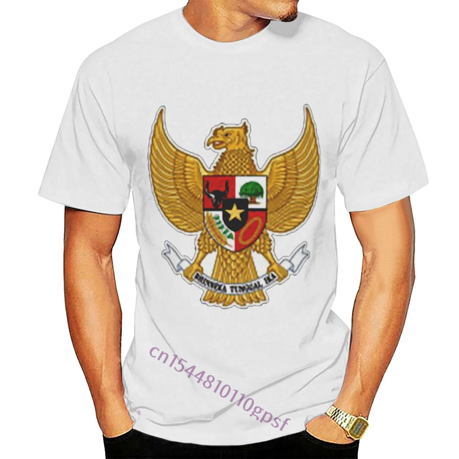 T-Shirt Cotton Tee Shirt Indonesian National Emblem White Men'S Short Sleeve O-Neck Summer Tops Tees T Shirt
T-Shirt Cotton Tee Shirt Indonesian National Emblem White Men'S Short Sleeve O-Neck Summer Tops Tees T Shirt