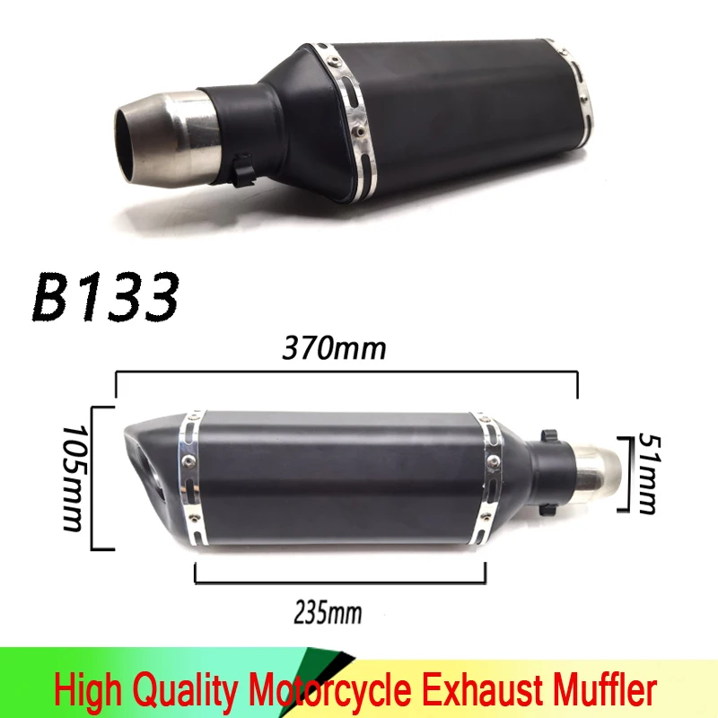Motorcycle modified exhaust pipe muffler all black inclined 51MM caliber high temperature resistant exhaust pipe
Motorcycle modified exhaust pipe muffler all black inclined 51MM caliber high temperature resistant exhaust pipe