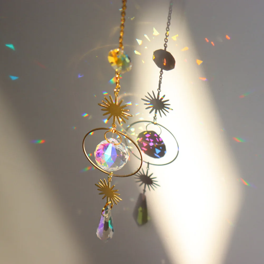 Crystal Windchimes Star Moon Sun Light Pendant Handmade Sun Light Catcher Garden Window Wedding Curtain Chandelier Home Decor
Crystal Windchimes Star Moon Sun Light Pendant Handmade Sun Light Catcher Garden Window Wedding Curtain Chandelier Home Decor