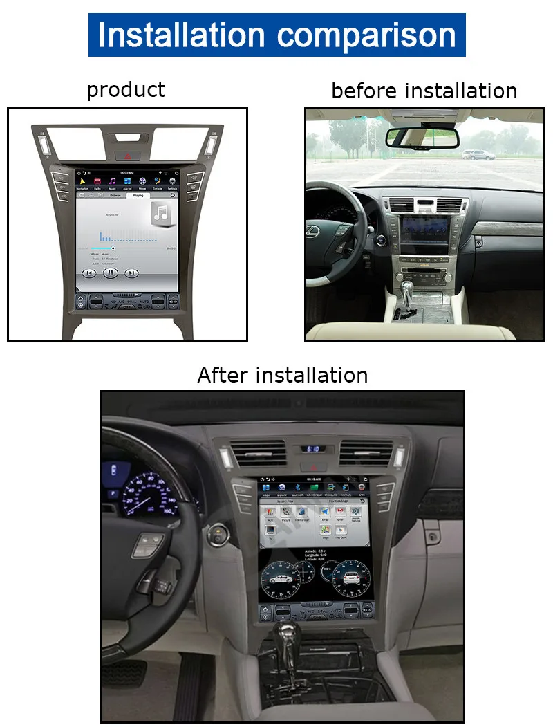 Android Tesla Style Car GPS Navigation For LEXUS LS460 2006 -2012 Car Multimedia Player Auto Radio Tape Recorder Vertical Screen
Android Tesla Style Car GPS Navigation For LEXUS LS460 2006 -2012 Car Multimedia Player Auto Radio Tape Recorder Vertical Screen