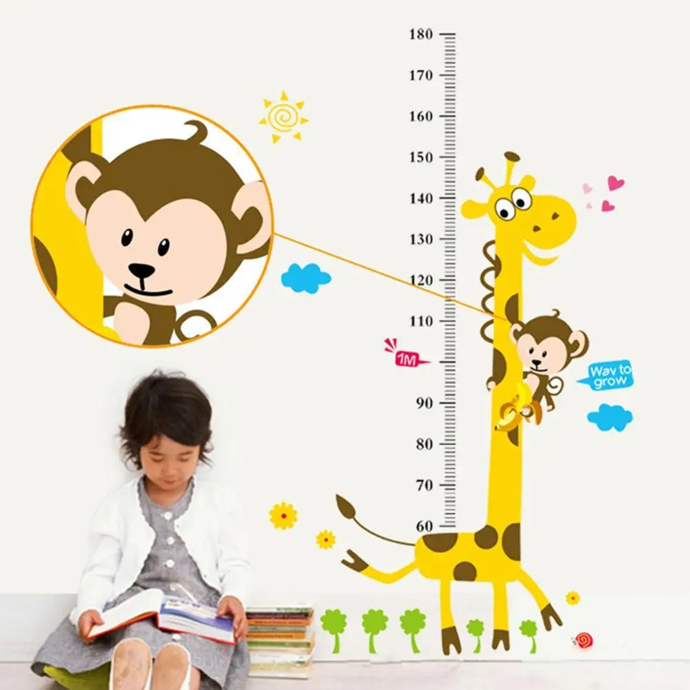Cute Children Height Growth Chart Measure Wall Sticker Kids Room Decoration PVC Animal Art Decal Removable Home Decoration
Cute Children Height Growth Chart Measure Wall Sticker Kids Room Decoration PVC Animal Art Decal Removable Home Decoration