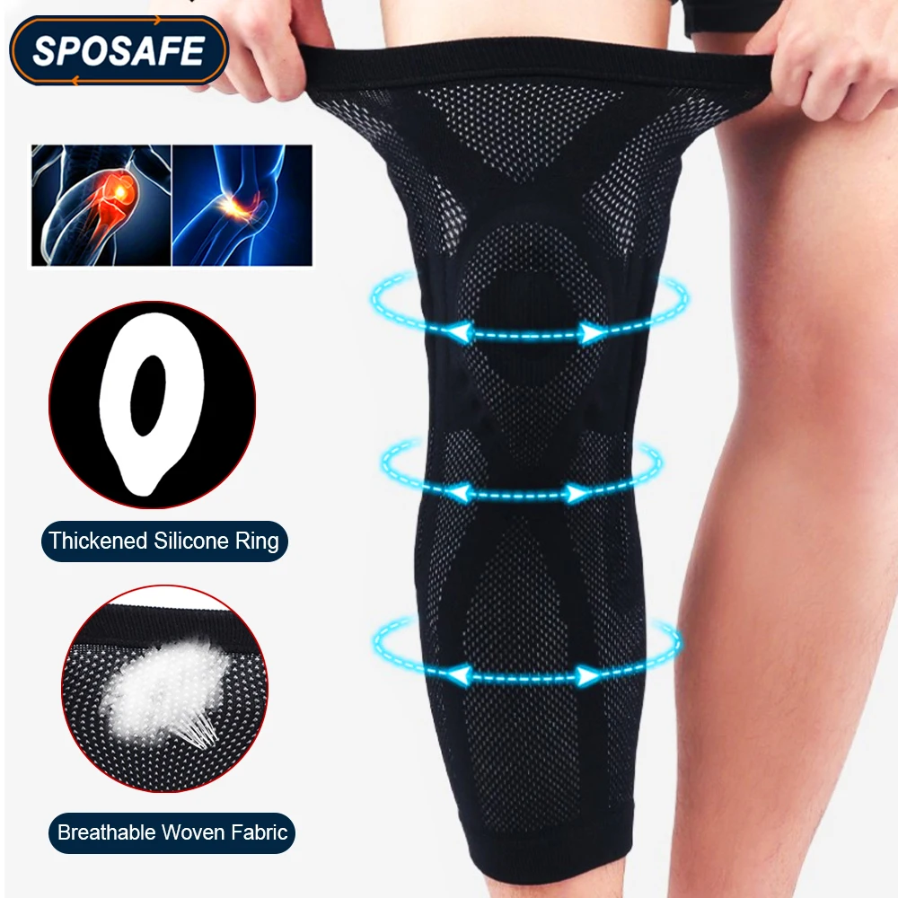 Sports Lengthen Leg Sleeve Knee Pad Breathable Woven Fabric Compression Non-slip Leg Support with Thickened Silicone Ring Unisex
Sports Lengthen Leg Sleeve Knee Pad Breathable Woven Fabric Compression Non-slip Leg Support with Thickened Silicone Ring Unisex
