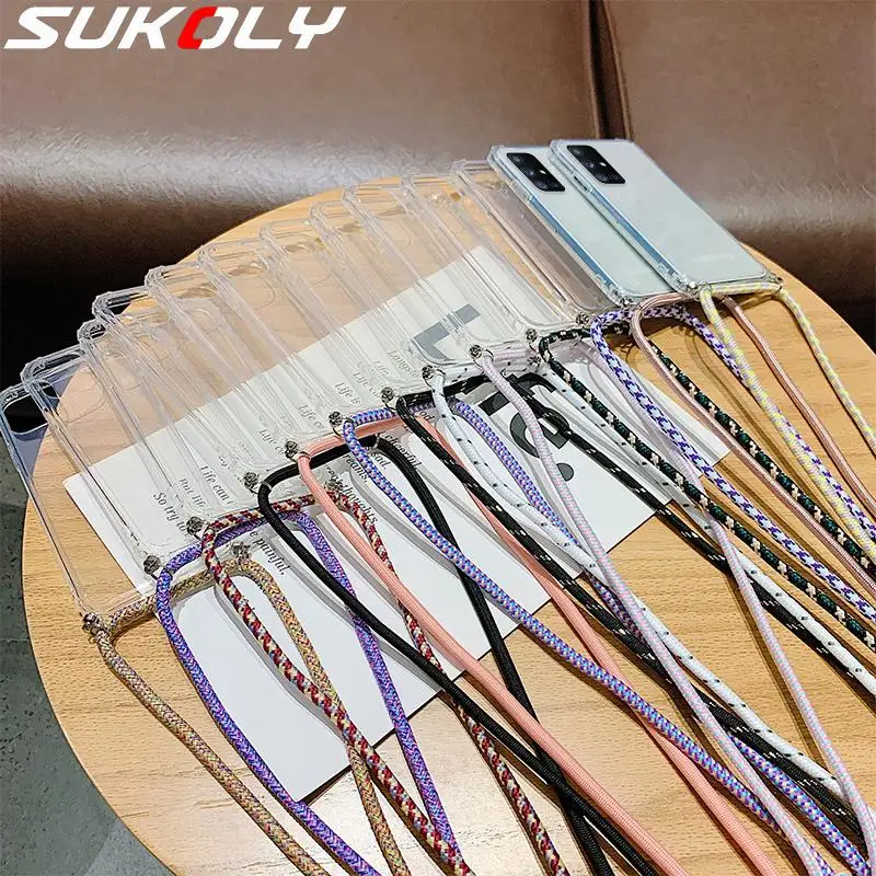 With Lanyard Necklace Shoulder Neck Strap Case For Samsung Galaxy S20 Ultra S10 Plus S10E Note 10 Plus Crossbody TPU Case Cover
With Lanyard Necklace Shoulder Neck Strap Case For Samsung Galaxy S20 Ultra S10 Plus S10E Note 10 Plus Crossbody TPU Case Cover