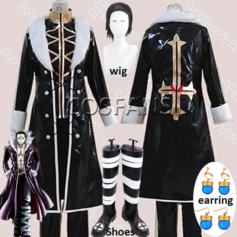 Anime Hunter X Hunter Cosplay Chrollo Lucilfer Kulolo lushilufelu Cosplay Costume Halloween Costumes Wig shoes earring women men
Anime Hunter X Hunter Cosplay Chrollo Lucilfer Kulolo lushilufelu Cosplay Costume Halloween Costumes Wig shoes earring women men
