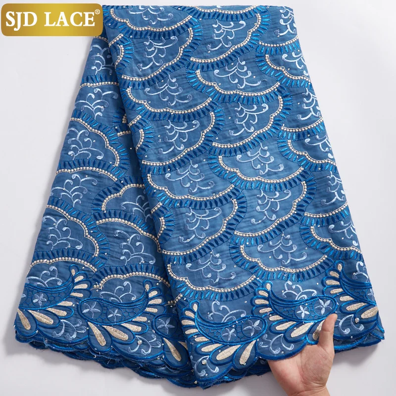 SJD LACE Blue Swiss Voile Lace In Switzerland Cloth Material Sewing African Dry Lace Fabric Embroidery Cotton For Wedding A2336
SJD LACE Blue Swiss Voile Lace In Switzerland Cloth Material Sewing African Dry Lace Fabric Embroidery Cotton For Wedding A2336