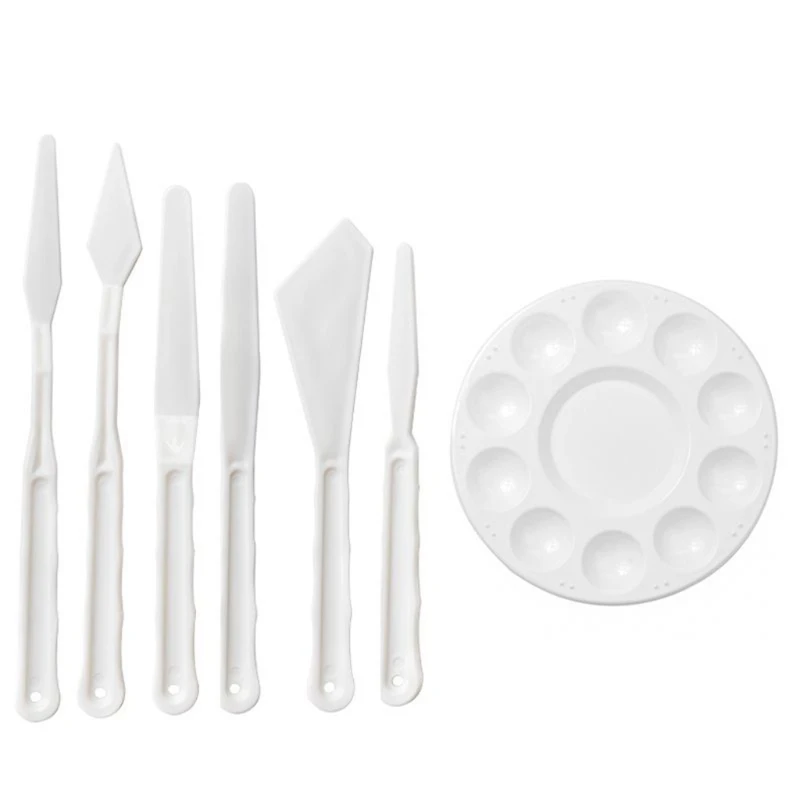 7pcs Plastic Palette Cutter Scraper Spatula Set for Painting Oil Acrylic Gouache Dropshipping
7pcs Plastic Palette Cutter Scraper Spatula Set for Painting Oil Acrylic Gouache Dropshipping