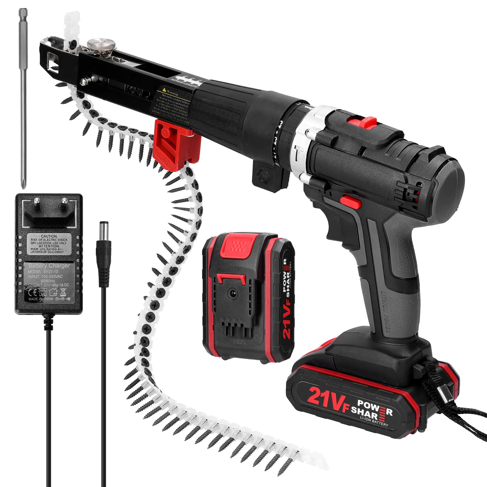 3 in1 Electric Drill Mini Screwdriver Rotation Ways 25 Torques Gears Adjustable Drilling Mchine with Chains Nail Adapter | Инструменты