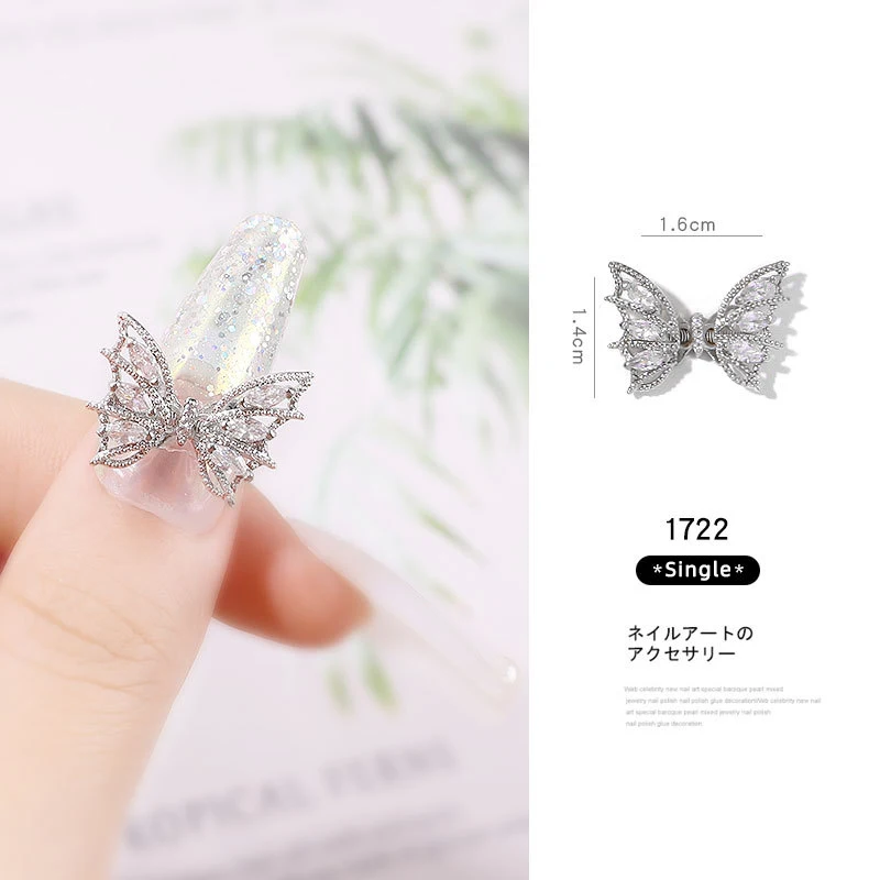 1Pcs Butterfly Charm Zircon Alloy 3D Nail Art Decorations Luxury Shiny Crystal Pendant Jewelry Manicure Design Accessories
1Pcs Butterfly Charm Zircon Alloy 3D Nail Art Decorations Luxury Shiny Crystal Pendant Jewelry Manicure Design Accessories