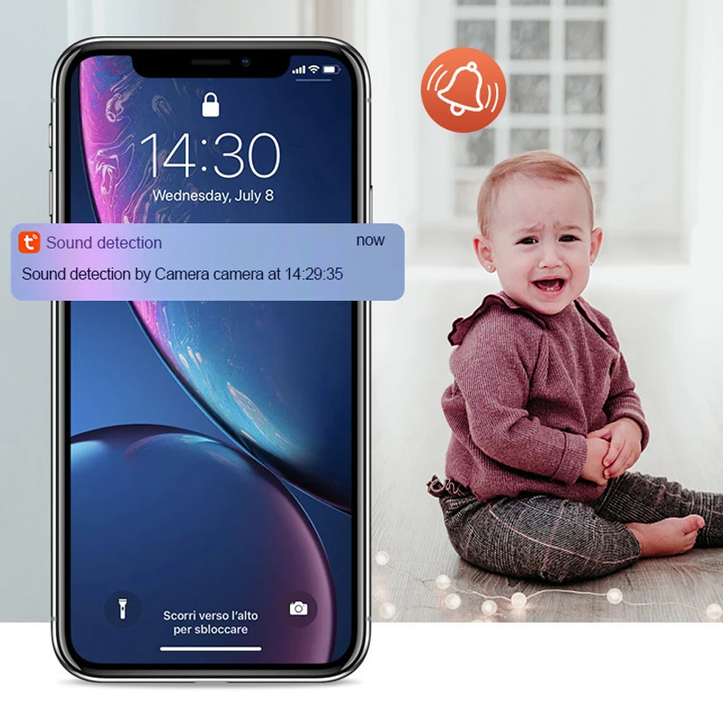 Беспроводная видеоняня с функцией ночного видения Wi-Fi 1080P | Безопасность и защита