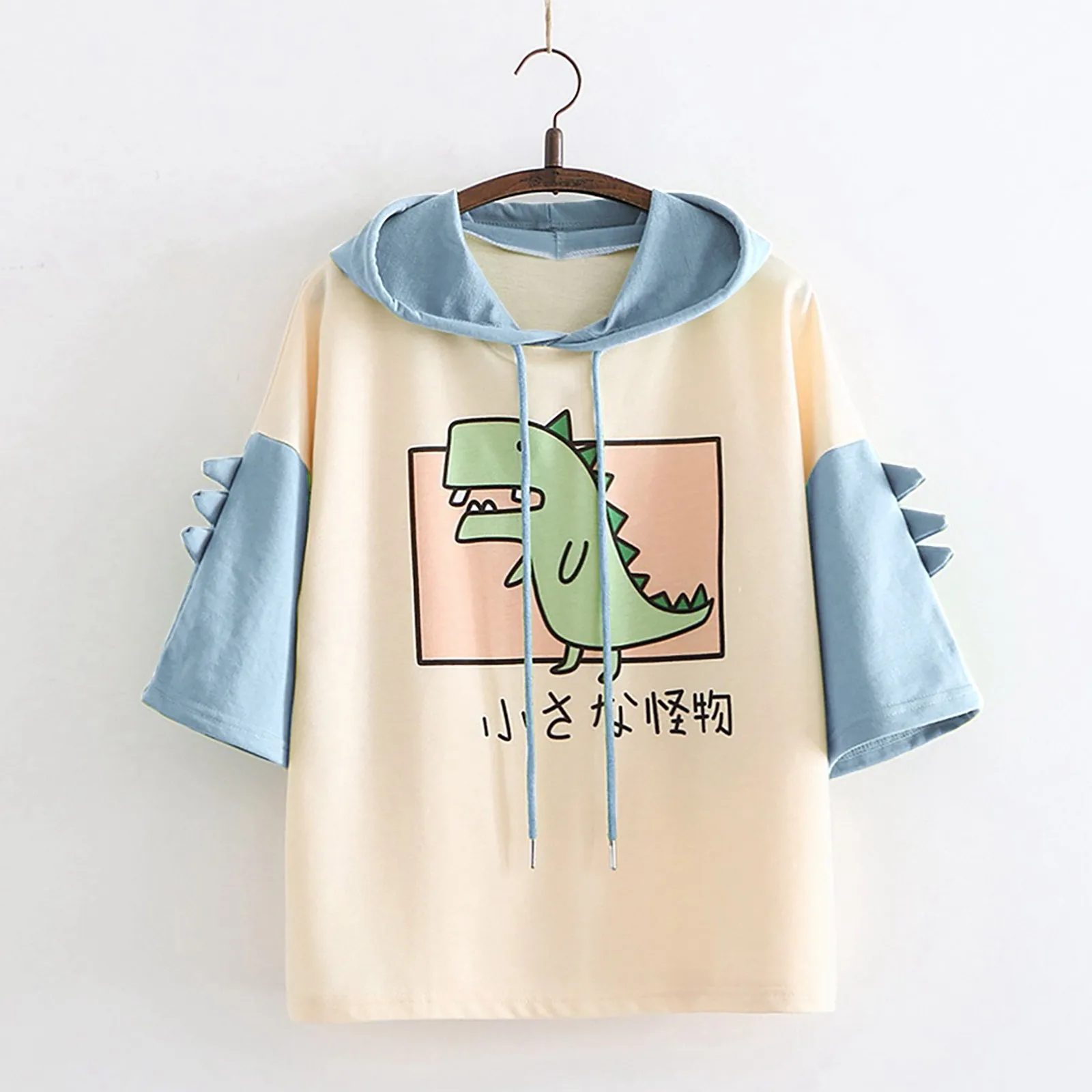 Harajuku Hoodie Oversize Hoodies Women Sweatshirt Dinosaur Splice Print Short Sleeve Casual Kawaii Top Ropa Mujer Sudadera Mujer
Harajuku Hoodie Oversize Hoodies Women Sweatshirt Dinosaur Splice Print Short Sleeve Casual Kawaii Top Ropa Mujer Sudadera Mujer