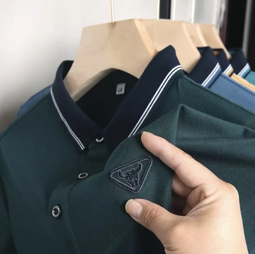 Mercerized cotton polo shirt business casual men's short sleeve T-shirt lapel summer of high-grade embroidery loose half sleeve
Mercerized cotton polo shirt business casual men's short sleeve T-shirt lapel summer of high-grade embroidery loose half sleeve