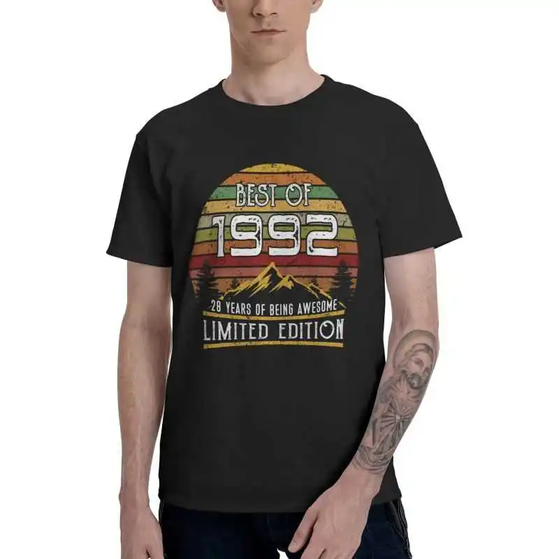 Vintage Best Of 1992 Tshirts Men Streetwear Tee Tops Cotton T Shirt Short Sleeve 29th Birthday Anniversary T-shirts Gift Idea
Vintage Best Of 1992 Tshirts Men Streetwear Tee Tops Cotton T Shirt Short Sleeve 29th Birthday Anniversary T-shirts Gift Idea