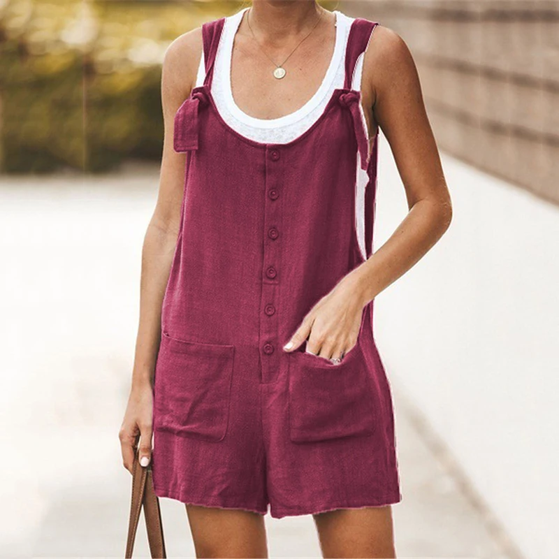 Vintage Plus Size Solid Color Playsuit for Women Pockets Button Rompers Summer Y2K Clothes Fashion Jumpsuits Cargo Overalls
Vintage Plus Size Solid Color Playsuit for Women Pockets Button Rompers Summer Y2K Clothes Fashion Jumpsuits Cargo Overalls