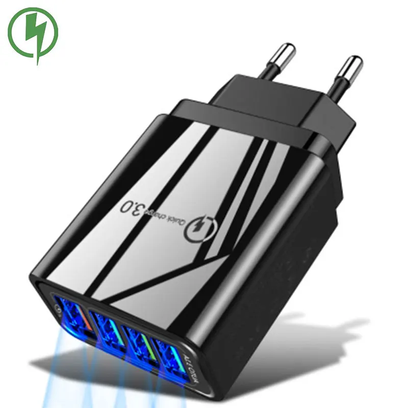 General Qc3.0 4 Port USB Charger 5V/3A Mobile Phone Accessories Smart Charging Head For IPhone Xiaomi Huawei Quick Charging
General Qc3.0 4 Port USB Charger 5V/3A Mobile Phone Accessories Smart Charging Head For IPhone Xiaomi Huawei Quick Charging