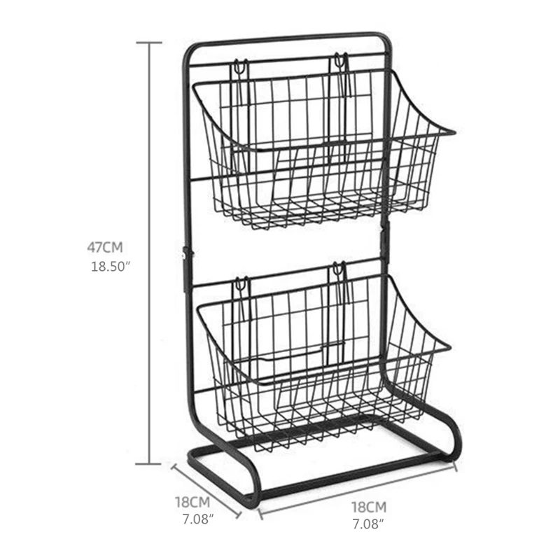 2-Tier Kitchen Countertop Metal Wire Storage Rack Wrought Iron Spice Seasoning Holder Removable Basket Shelves Dropshipping
2-Tier Kitchen Countertop Metal Wire Storage Rack Wrought Iron Spice Seasoning Holder Removable Basket Shelves Dropshipping