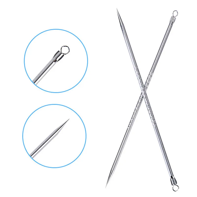 

5pcs 8cm New Arrival Stainless steel acne needle Face Care blackhead comedone acne removable blemish pimple extractor Remover
