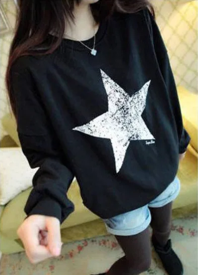 Spring Autumn Pentagram print Women B tshirt Cotton Casual Female thin Sweater Lady Girl Top Tee Hipster Drop Ship Femmes Tees
Spring Autumn Pentagram print Women B tshirt Cotton Casual Female thin Sweater Lady Girl Top Tee Hipster Drop Ship Femmes Tees