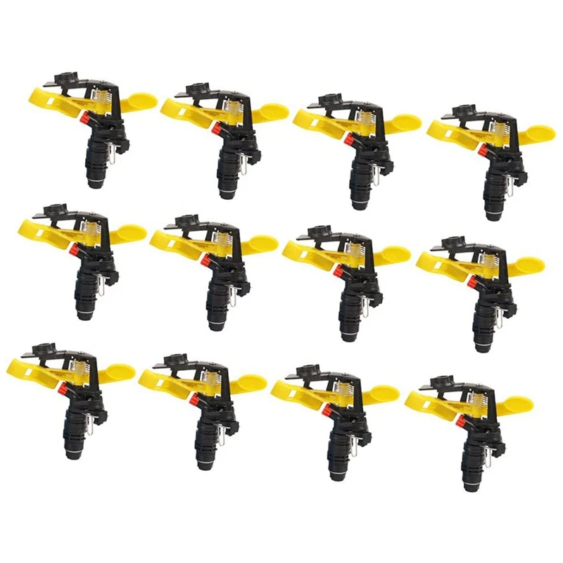 12 Pieces Heavy Duty Plastic Impact Head Sprinkler, 25-360 Degree Rotating Range - 1/2Inch
12 Pieces Heavy Duty Plastic Impact Head Sprinkler, 25-360 Degree Rotating Range - 1/2Inch