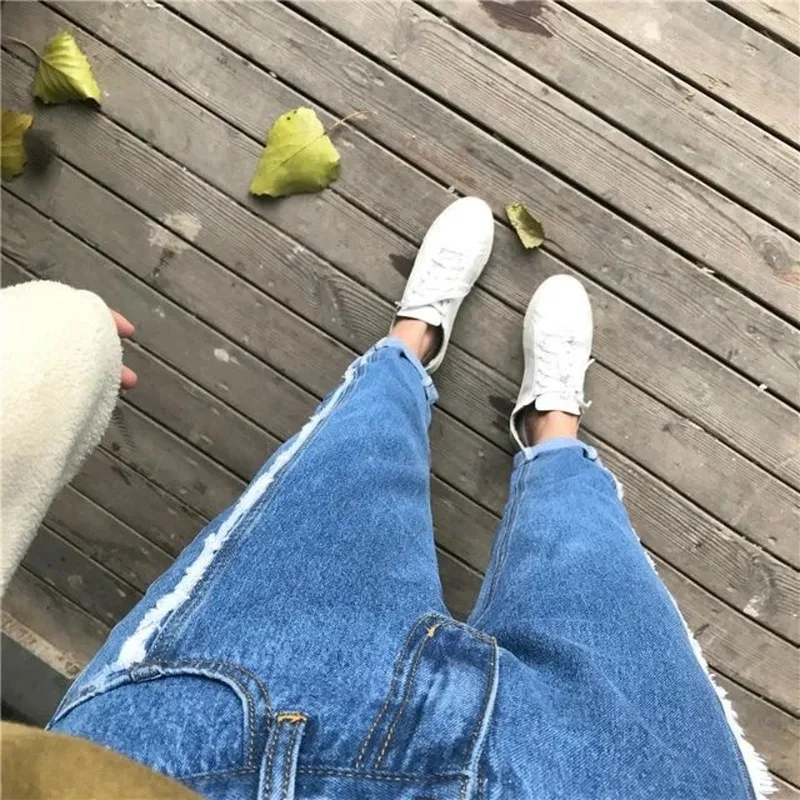 Women Jeans Harem Roll Up Hem Ripped Side Stripe Trousers Casual Ankle-length All-match Chic Korean Streetwear BF Fashion Womens
Women Jeans Harem Roll Up Hem Ripped Side Stripe Trousers Casual Ankle-length All-match Chic Korean Streetwear BF Fashion Womens