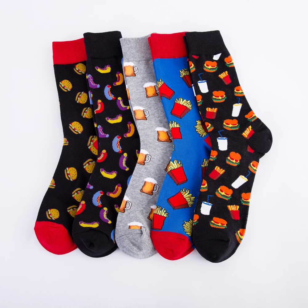 1 Pair Colorful Hot Dog Hamburg Beer Pattern Novelty Crew Male Socks Men's Funny Food Kawaii Sokken Creative Casual Cotton Socks
1 Pair Colorful Hot Dog Hamburg Beer Pattern Novelty Crew Male Socks Men's Funny Food Kawaii Sokken Creative Casual Cotton Socks
