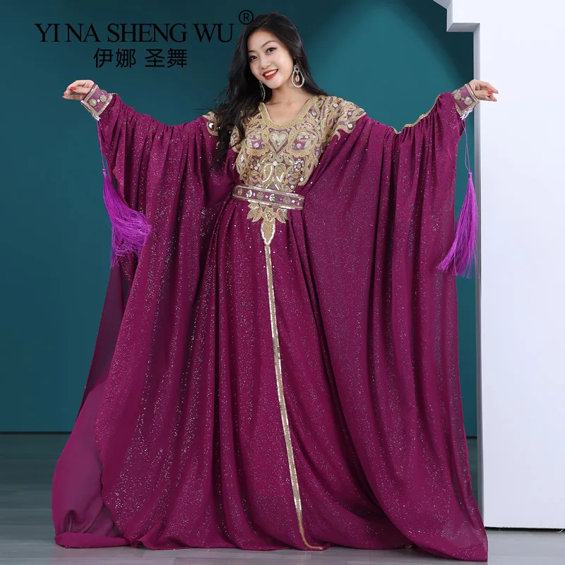 New Belly Dance Costume Long Robe Perforamce Oriental Dance Swing Tribal Khaleegy Skirt For Women Stage Wear Bellydance Dress
New Belly Dance Costume Long Robe Perforamce Oriental Dance Swing Tribal Khaleegy Skirt For Women Stage Wear Bellydance Dress