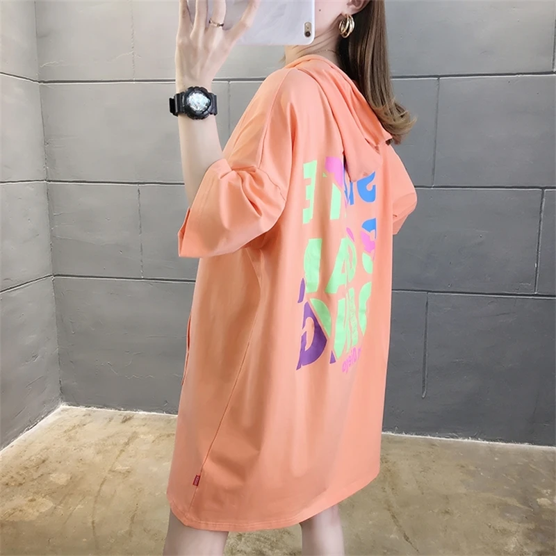 Cotton 2021 New Korean Style Large Size Loose Mid-Length Hooded Short Sleeve T-shirt Women's Fat Girl Western Style Top Fashion
Cotton 2021 New Korean Style Large Size Loose Mid-Length Hooded Short Sleeve T-shirt Women's Fat Girl Western Style Top Fashion