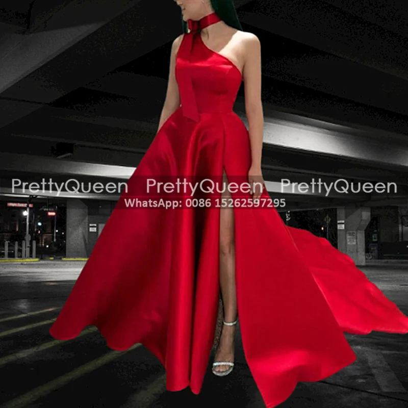 Sexy High Split A Line Prom Dresses High Neck One Shoulder Sleeveless Long Sweep Train Red Carpet Dress Party Gown
Sexy High Split A Line Prom Dresses High Neck One Shoulder Sleeveless Long Sweep Train Red Carpet Dress Party Gown
